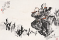 陈子庄 甲辰（1964年）作 花鸟 立轴