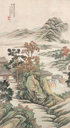 白宗魏 戊辰（1928年）作 山水 立轴