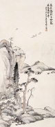 萧俊贤 庚戌（1910年）作 山水 立轴