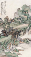 徐行敏 戊午（1918年）作 山水 立轴