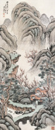 杨逸 壬戌（1922年）作 山水 立轴