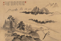 山水 镜心
