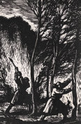 力群 1941年作 伐木