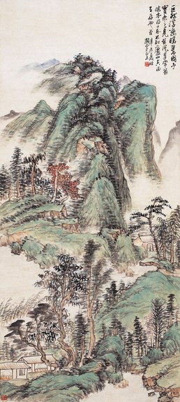 赵云壑 浮峦暖翠图 设色纸本 立轴