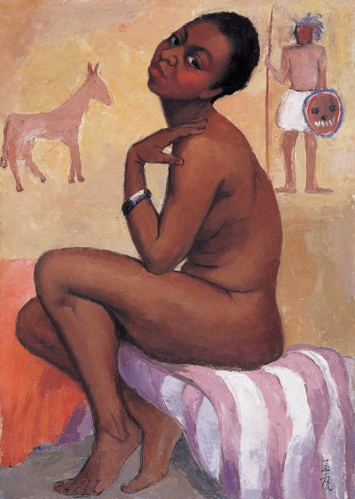 潘玉良 非洲裸女 布面油画