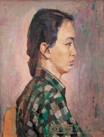 闵希文 肖像 布面油画 54×41cm