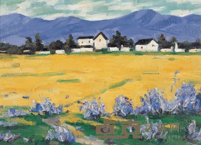 肖 峰 风景 布面油画 34×45cm