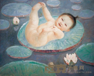 鸥 洋 儿童系列 布面油画 65×80cm