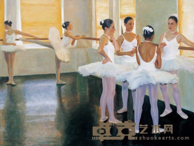 吴 健 芭蕾舞 布面油画 76×101cm