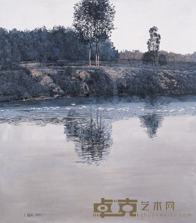王龙生 春江 布面油画 90×80cm