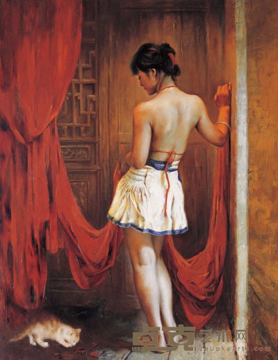 潘鸿海 女红 布面油画 116×91cm