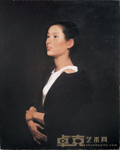 郭润文 女士肖像 布面油画 100×80cm