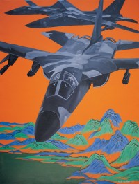 袁晓舫 F-111飞行计划 布面油画