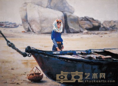 陈逸鸣 惠安女-海景 布面油画 56×76cm