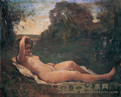 张自正 裸女 布面油画 52×65cm