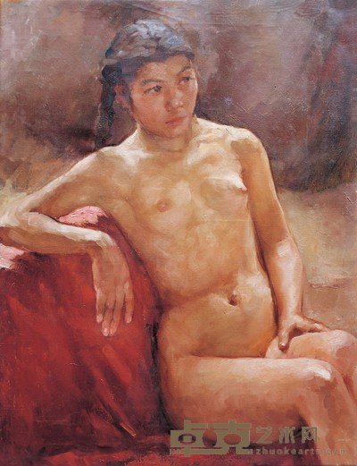 费以复 裸女 布面油画 65×50cm