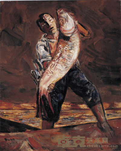 段正渠 黄河鲤鱼-3 布面油画 100×80cm