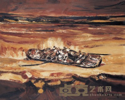 段正渠 黄河风云 布面油画 80×100cm