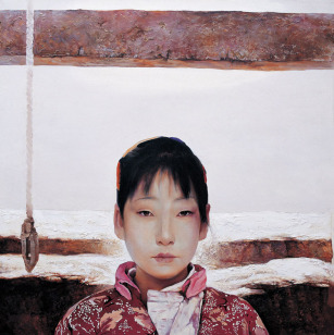 刘德润 秋香—山村少女组画系列 布面油画