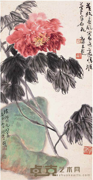 陆抑非 大富贵 立轴 67.5*33