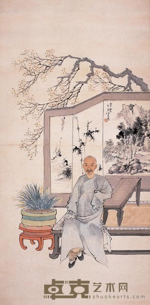 任薰 高士图 122*60