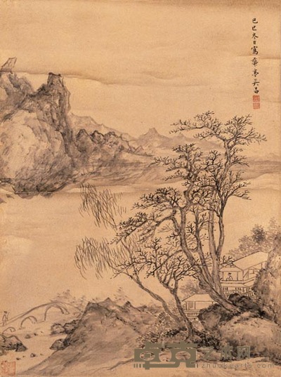 吴昌 湖山幽居 40*30