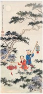 蔡云 2004年作 婴戏图 镜心