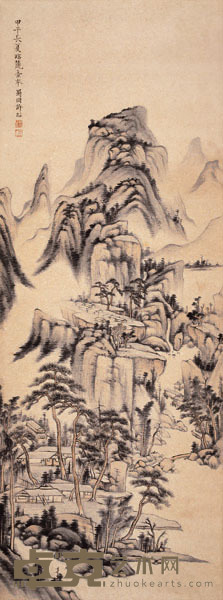许徵白 暮山层峦 立轴 125.5*47