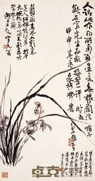 赵云壑 春兰图 立轴 68*35.5