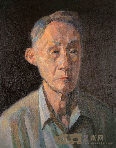 闵希文 自画像 板上油画 48*38