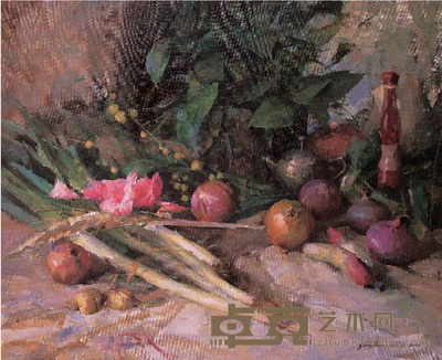 董启瑜 餐前 布面油画 81*65