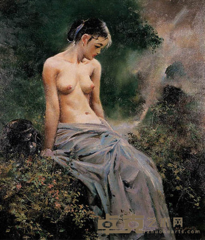 潘鸿海 清泉 布面油画 53*45