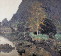 张冬峰 小河三岔口 布面油画