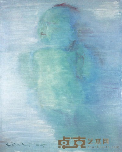 何多苓 婴儿的肖像 布面油画 100*80