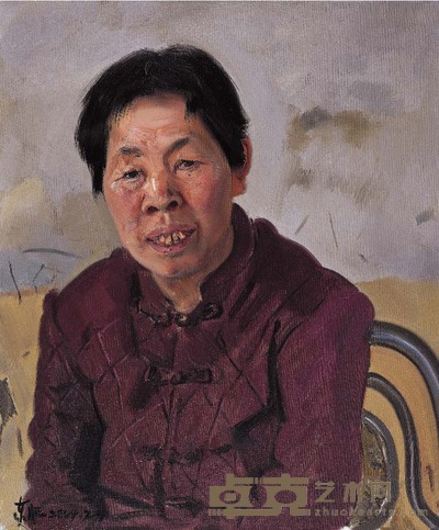 忻东旺 正月农妇 布面油画 60*50